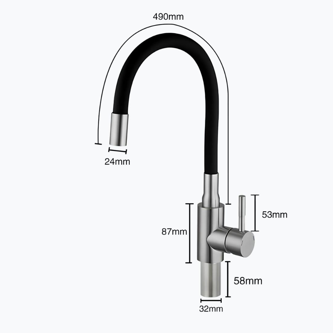 Robinet douchette flexible avec col coloré  Le Mitigeur
