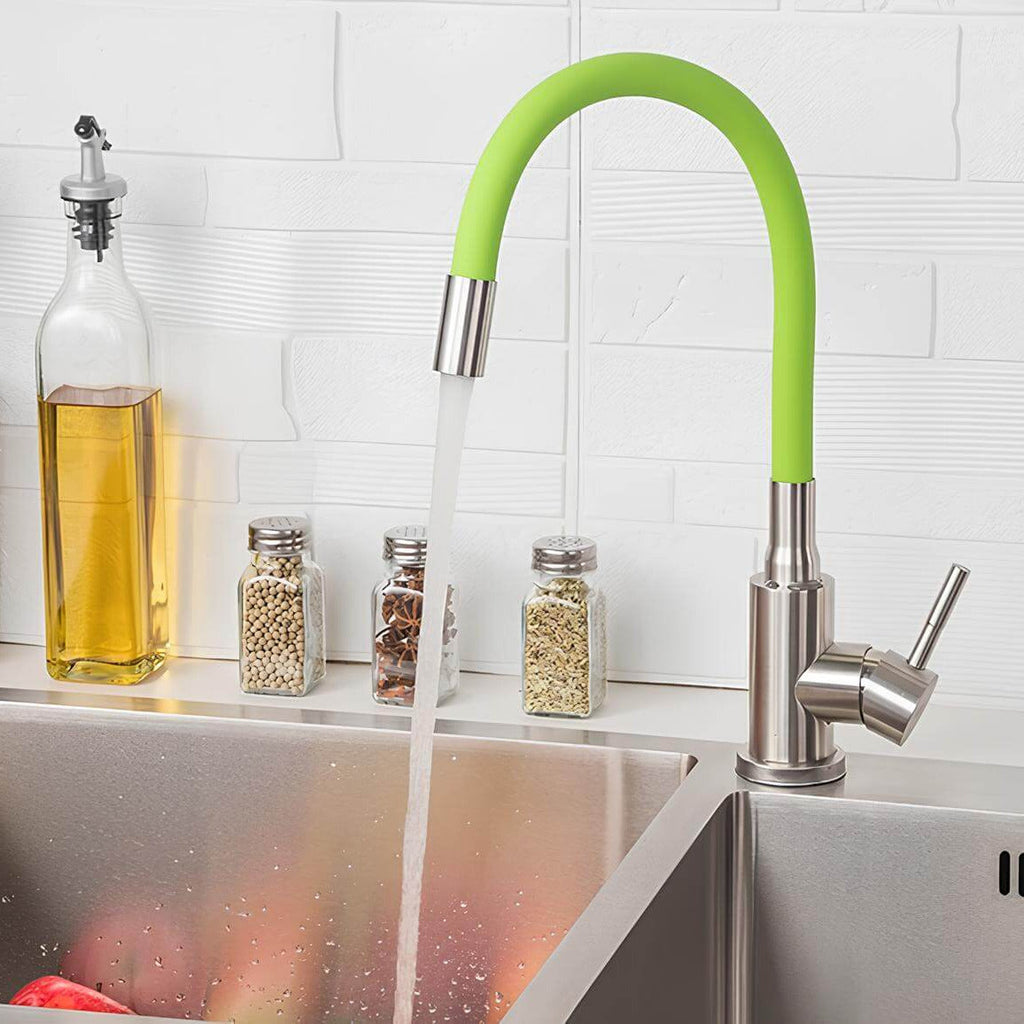Robinet douchette flexible avec col coloré  Le Mitigeur
