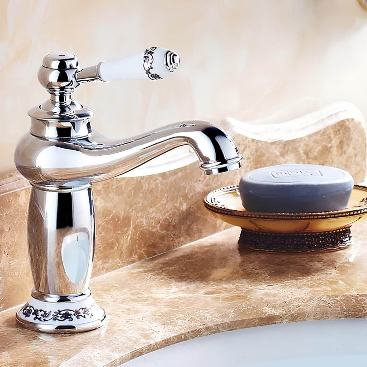 Robinet lavabo en laiton finition antique  Le Mitigeur