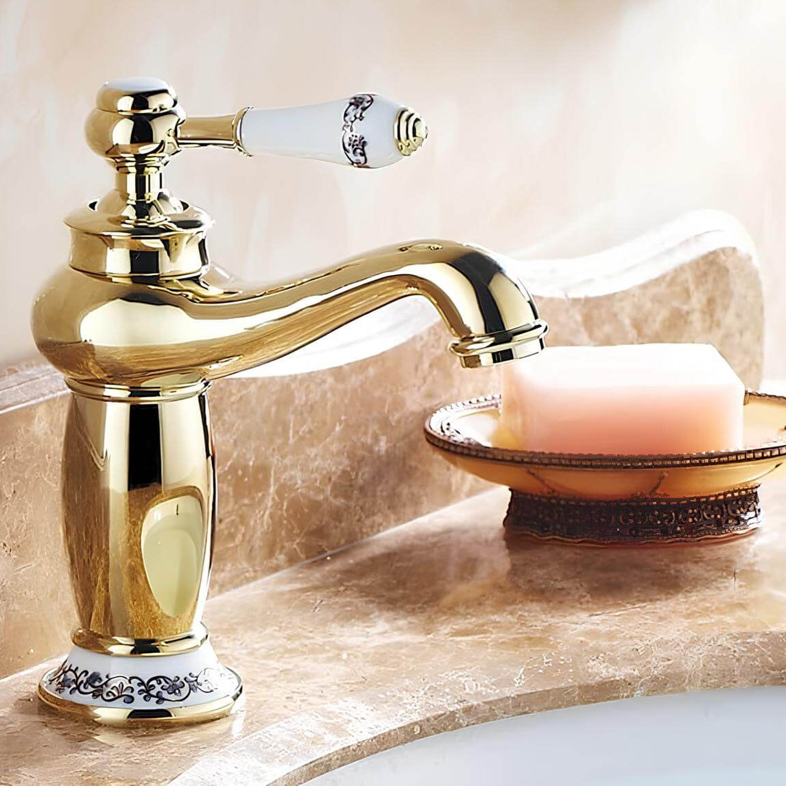 Robinet lavabo en laiton finition antique  Le Mitigeur