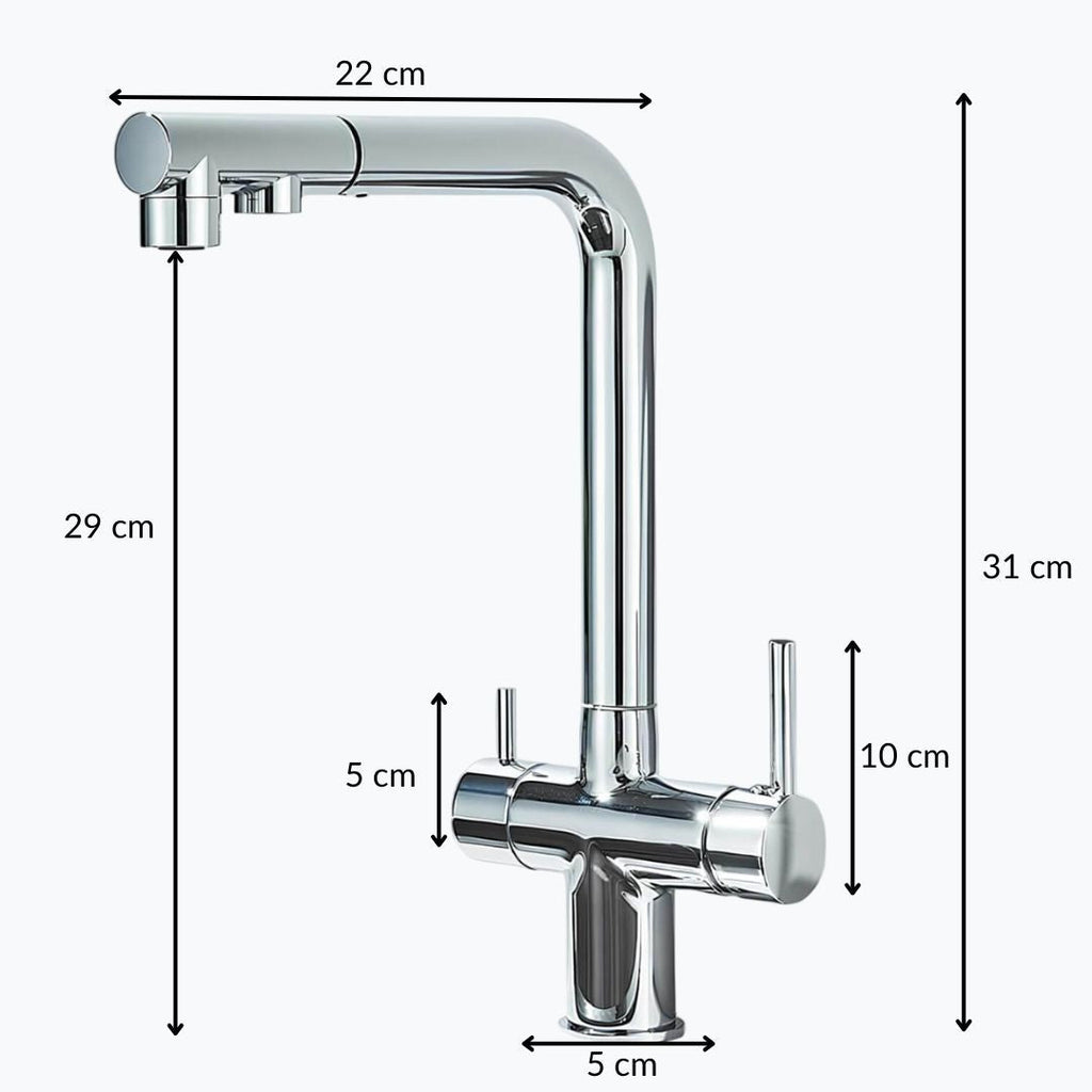 Robinet de lavabo à double sortie