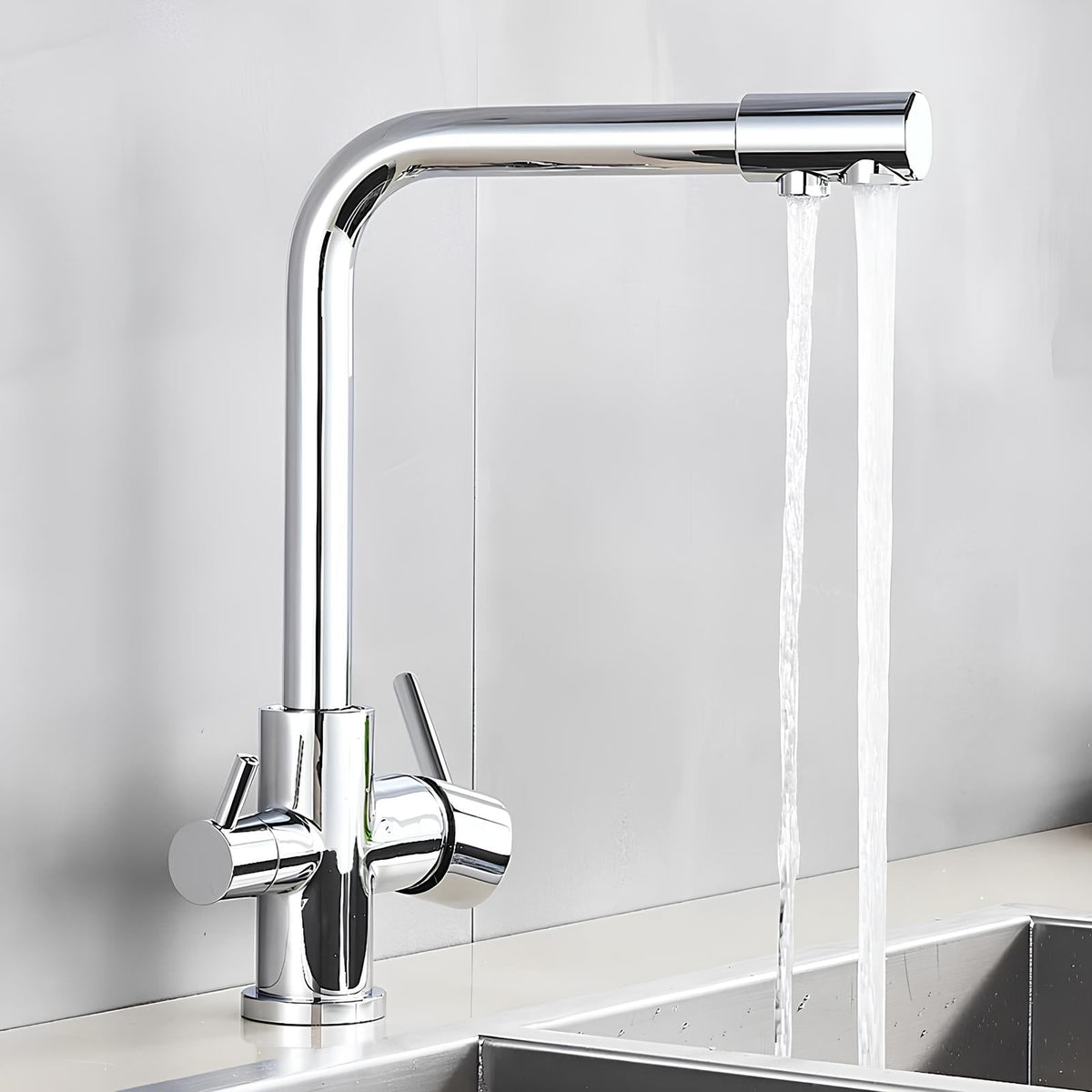 Robinet évier avec double sortie  Le Mitigeur