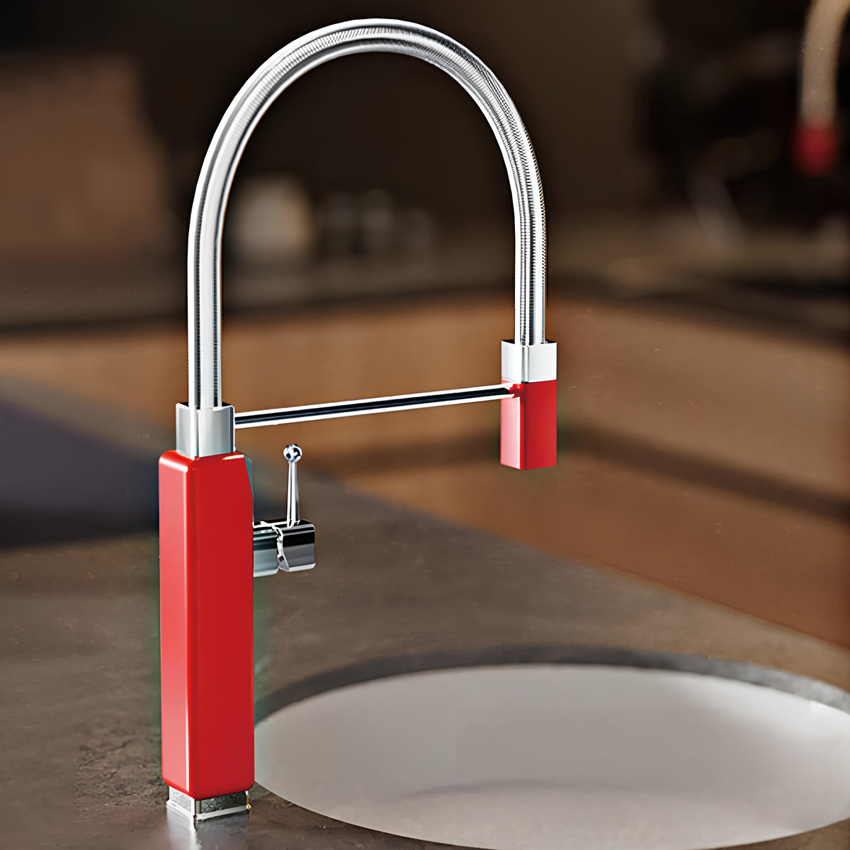 Robinet évier avec douchette extractible – style rétro revisité  Le Mitigeur
