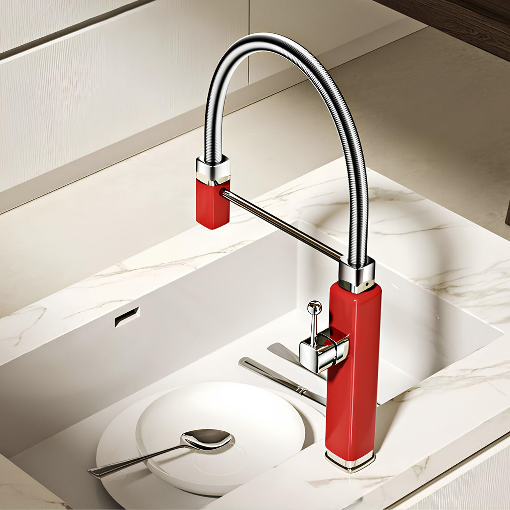 Robinet évier avec douchette extractible – style rétro revisité  Le Mitigeur