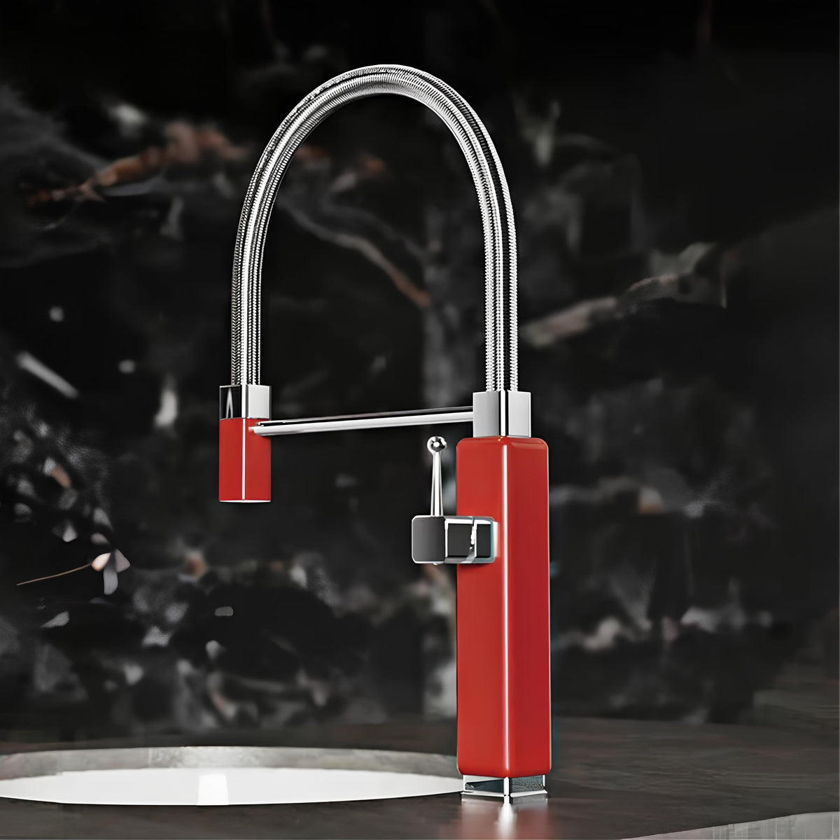 Robinet évier avec douchette extractible – style rétro revisité  Le Mitigeur