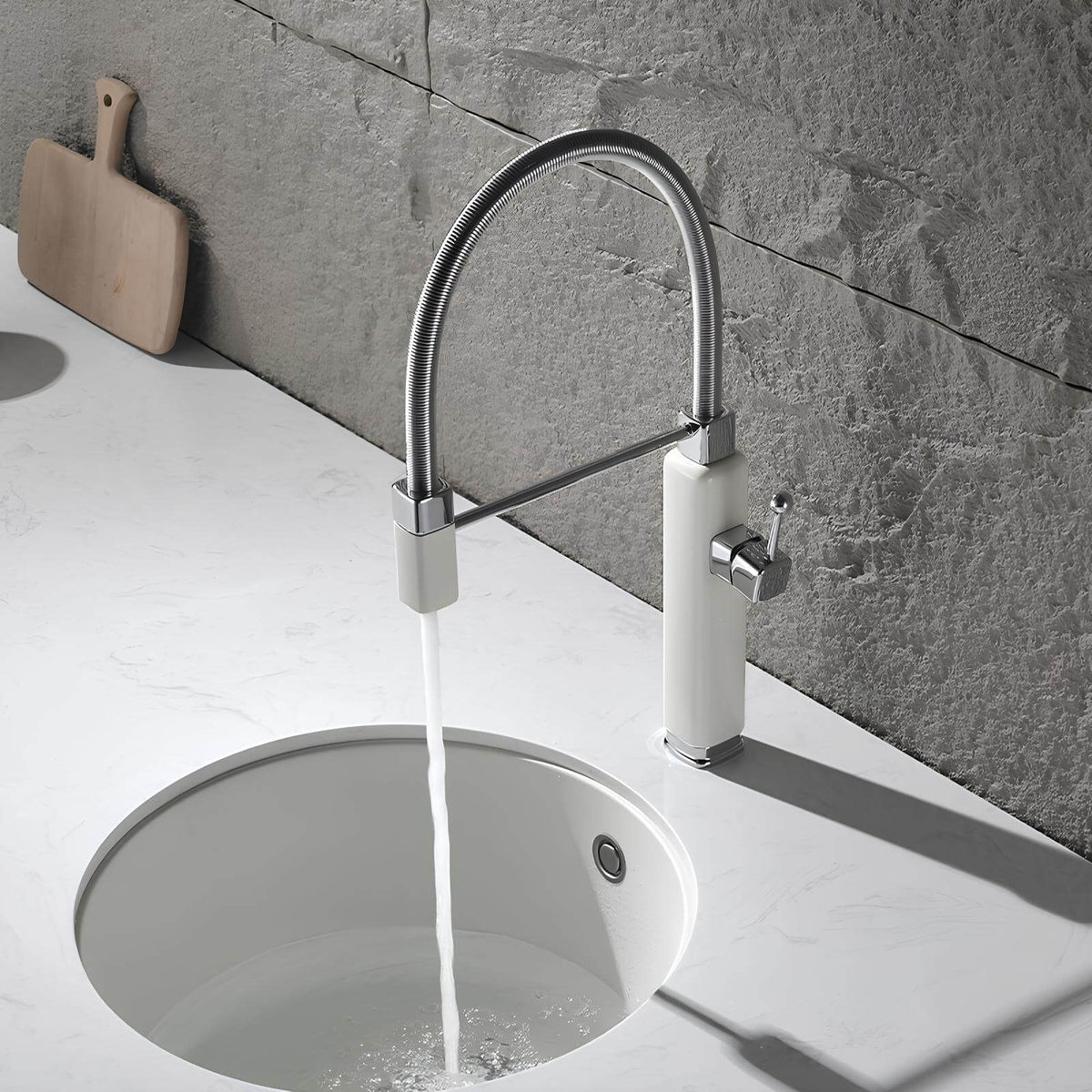 Robinet évier avec douchette extractible – style rétro revisité  Le Mitigeur