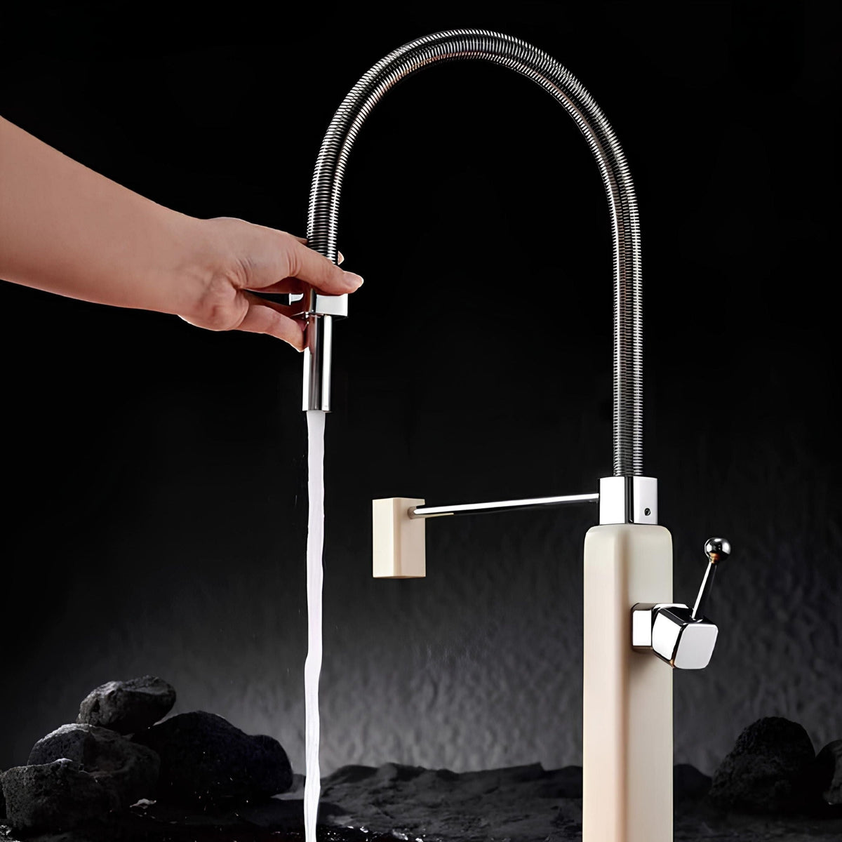 Robinet évier avec douchette extractible – style rétro revisité  Le Mitigeur