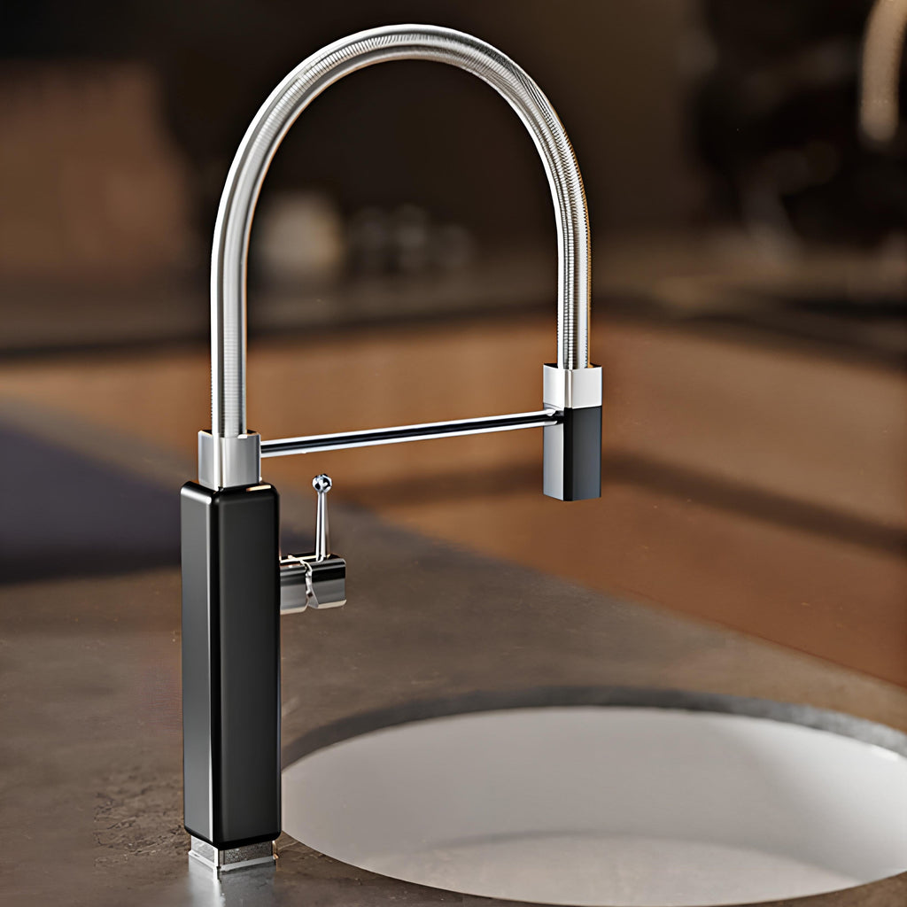 Robinet évier avec douchette extractible – style rétro revisité  Le Mitigeur