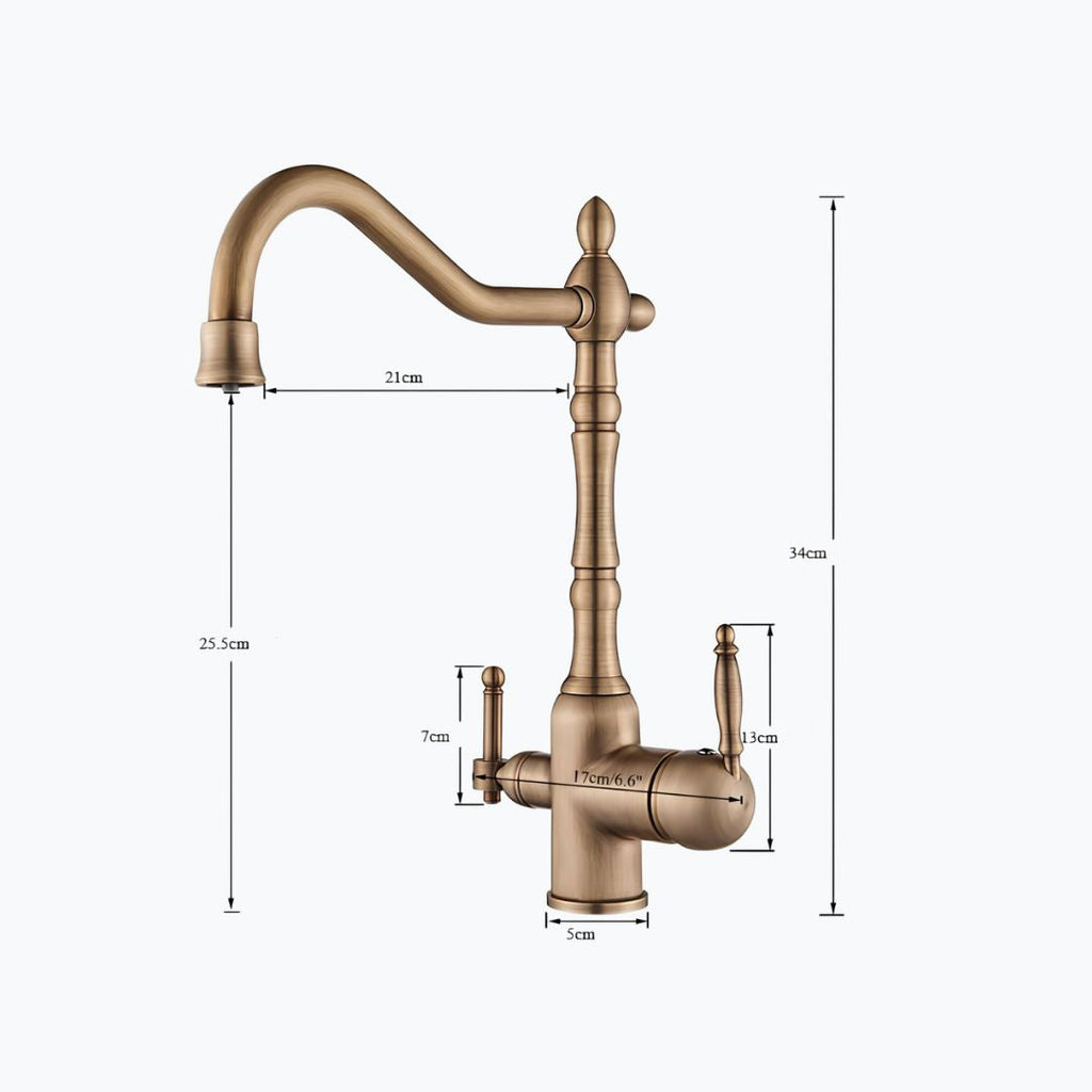 Robinet de lavabo en laiton – vintage