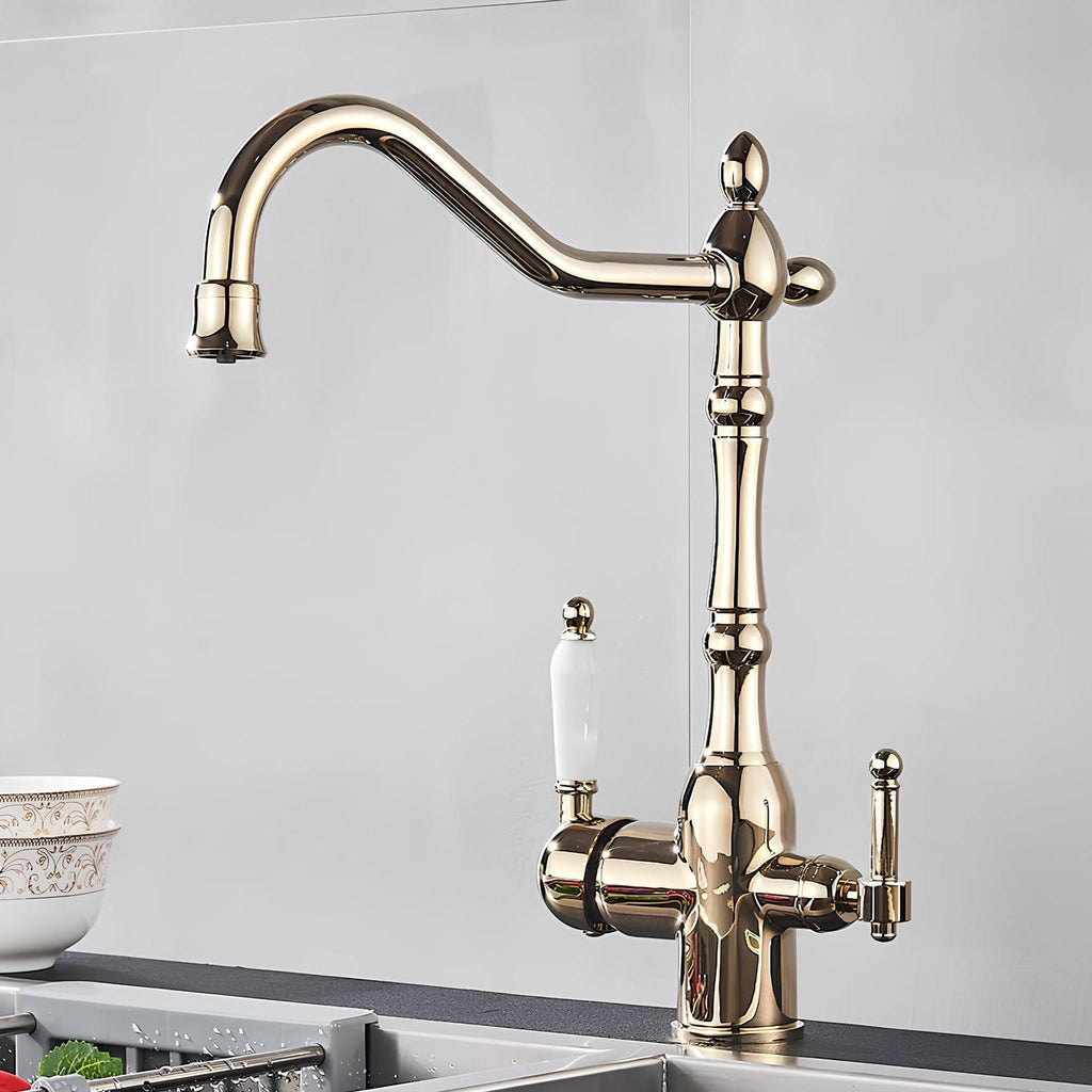 Robinet de lavabo en laiton – vintage
