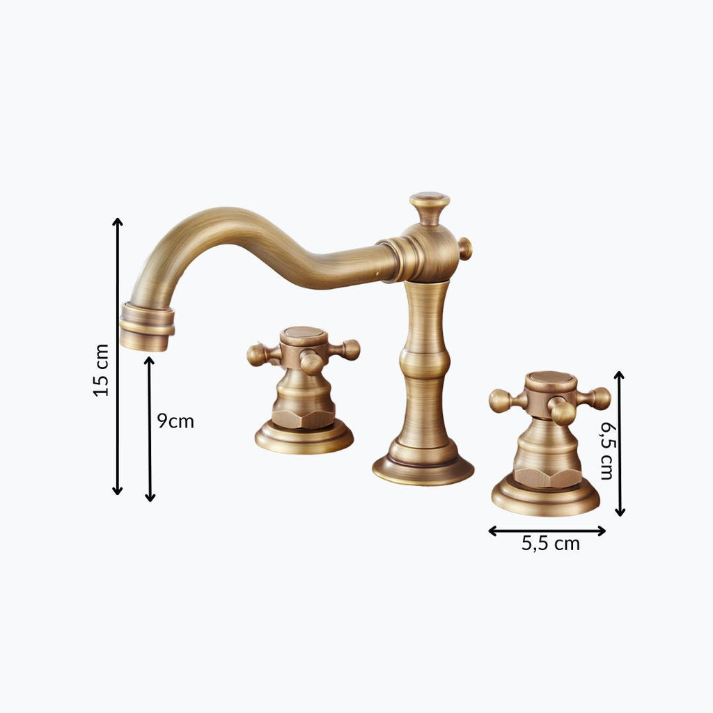 Robinet lavabo 3 trous style ancien  Le Mitigeur