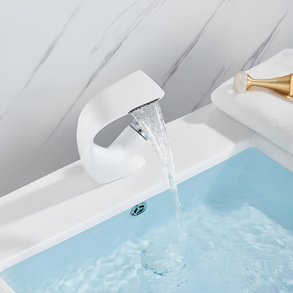 Robinet lavabo à bec cascade  Le Mitigeur