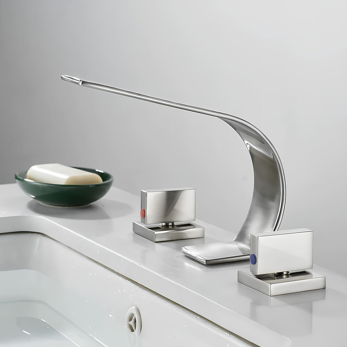 Robinet lavabo - bec effet cascade  Le Mitigeur