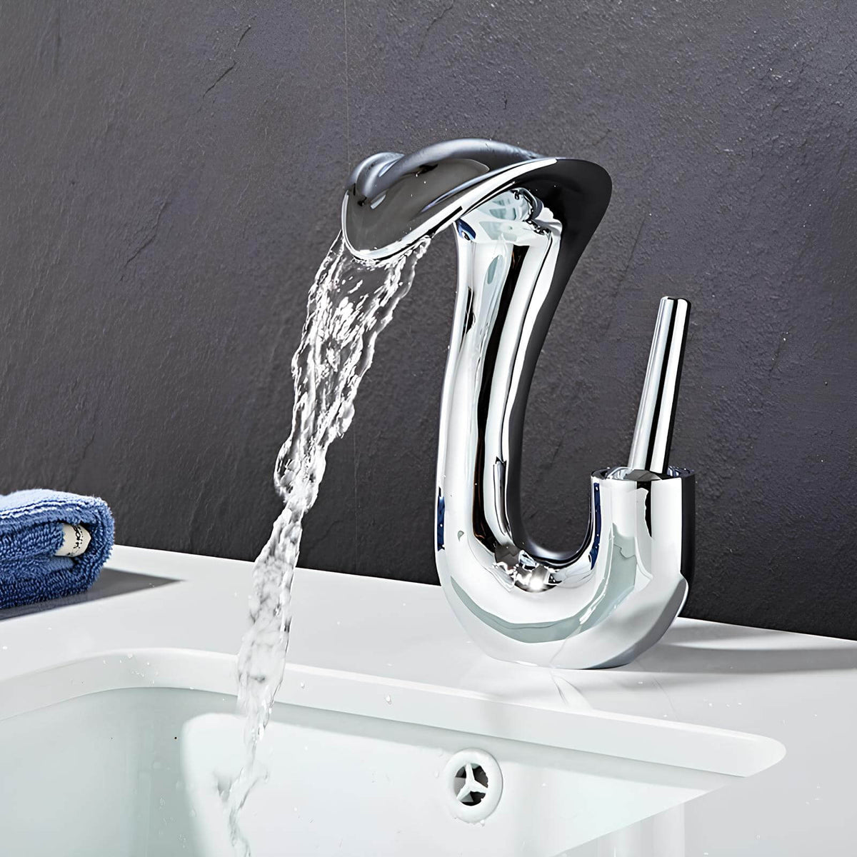Robinet lavabo cascade compact – mitigeur design en laiton  Le Mitigeur
