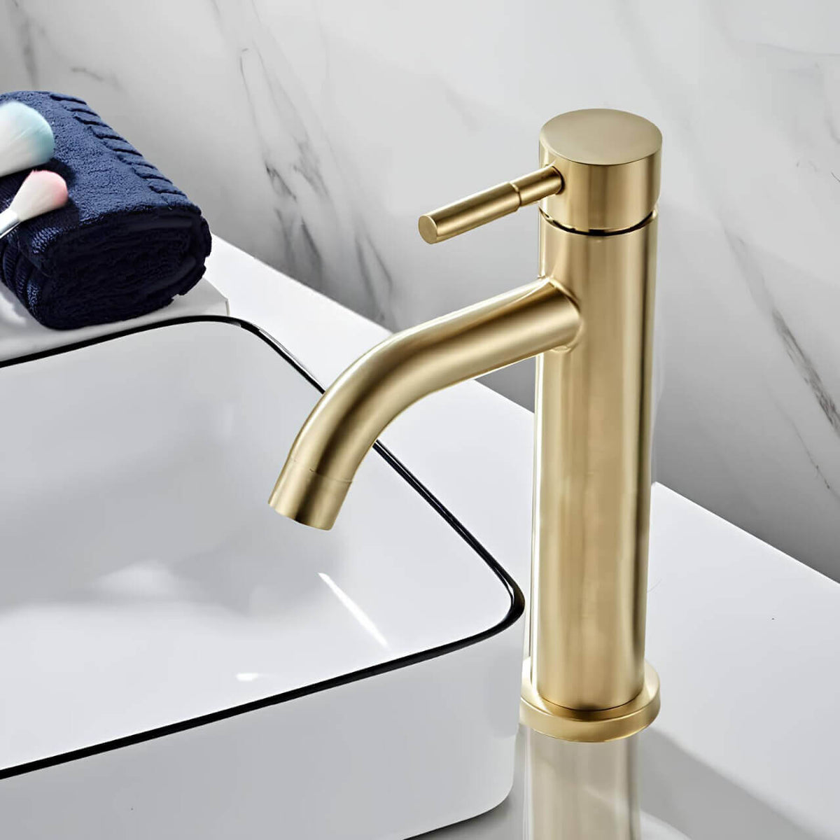 Robinet vasque doré contemporain  Le Mitigeur