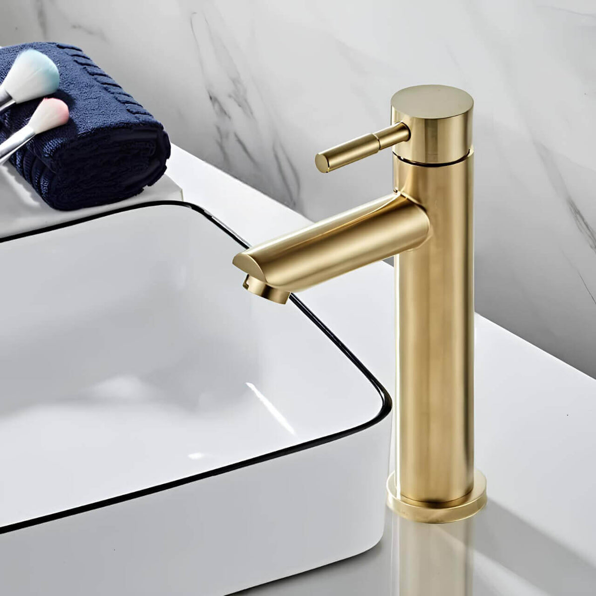 Robinet vasque doré contemporain  Le Mitigeur