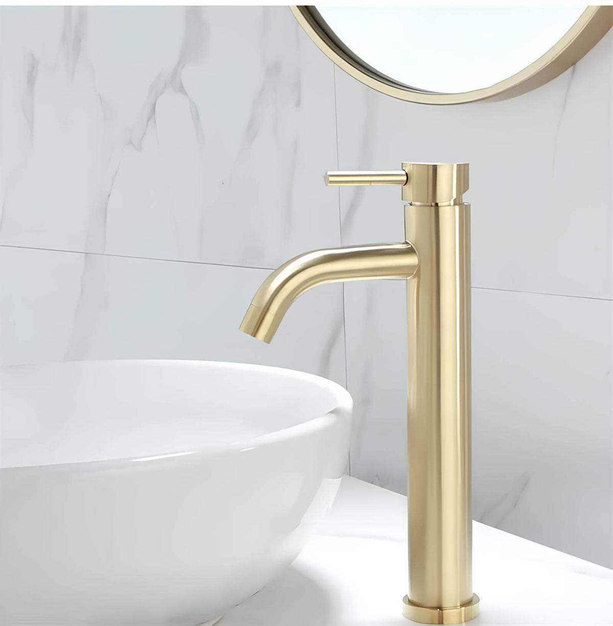 Robinet vasque doré contemporain  Le Mitigeur