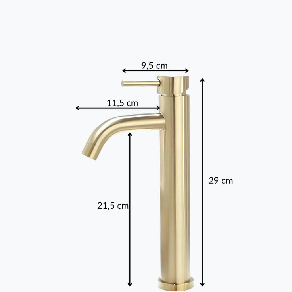 Robinet vasque doré contemporain  Le Mitigeur