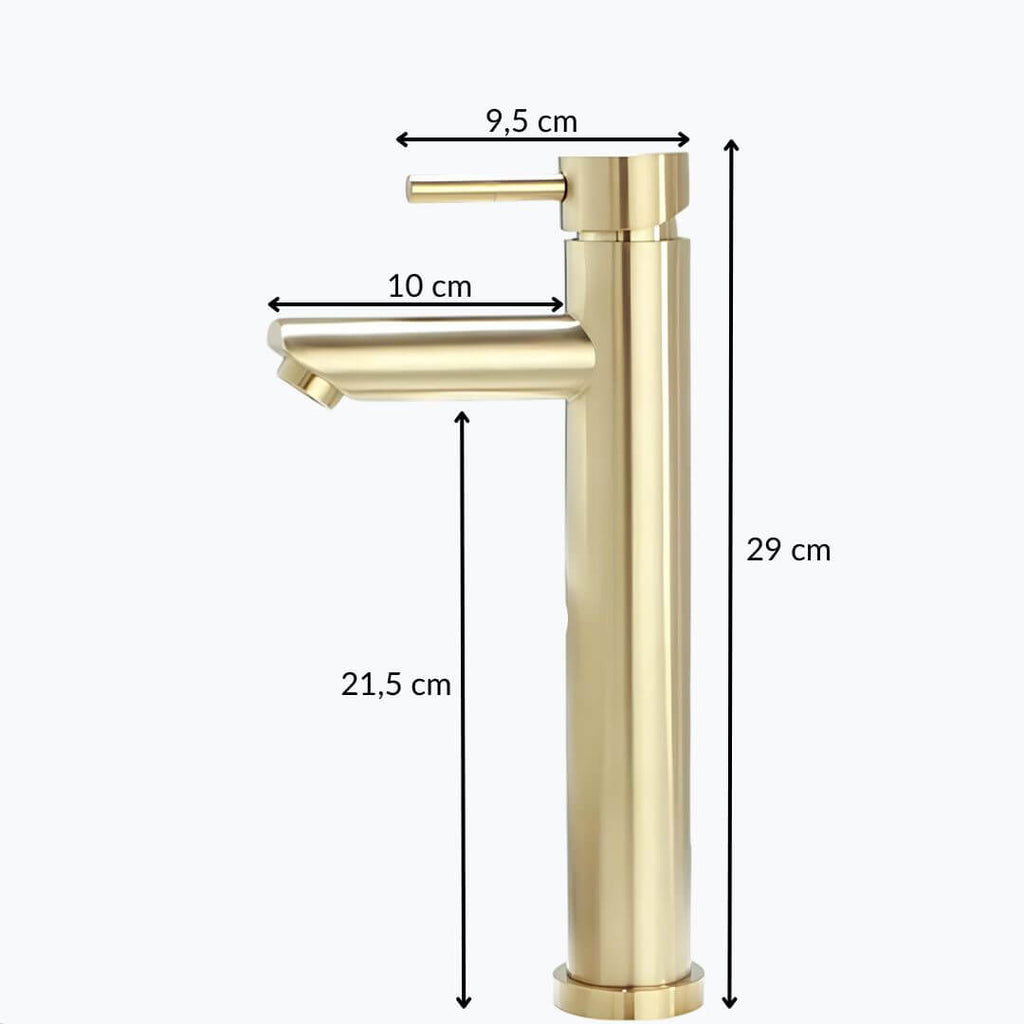 Robinet vasque doré contemporain  Le Mitigeur