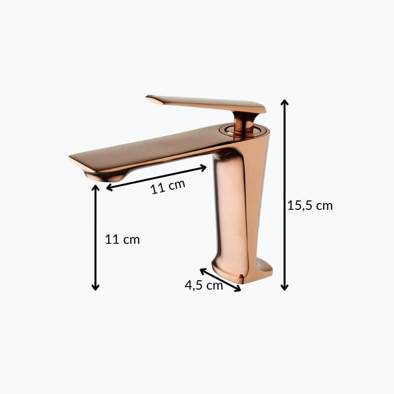 Robinet lavabo en laiton rose doré – mitigeur design  Le Mitigeur