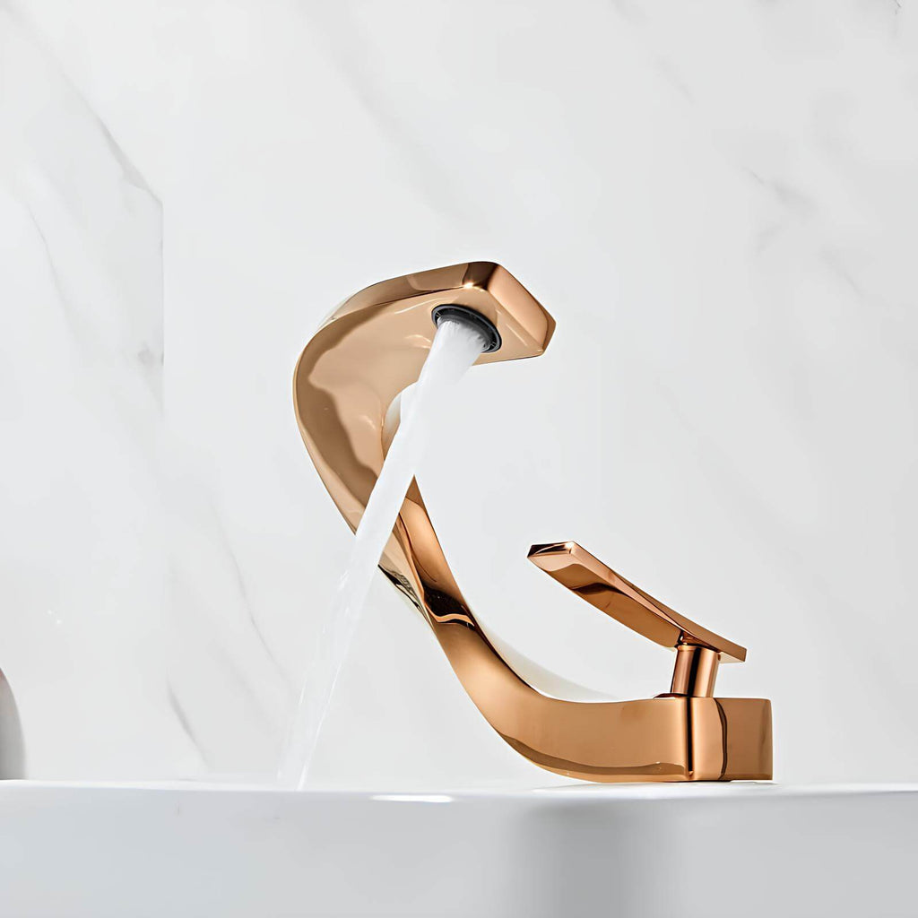 Robinet lavabo finition or rose  Le Mitigeur