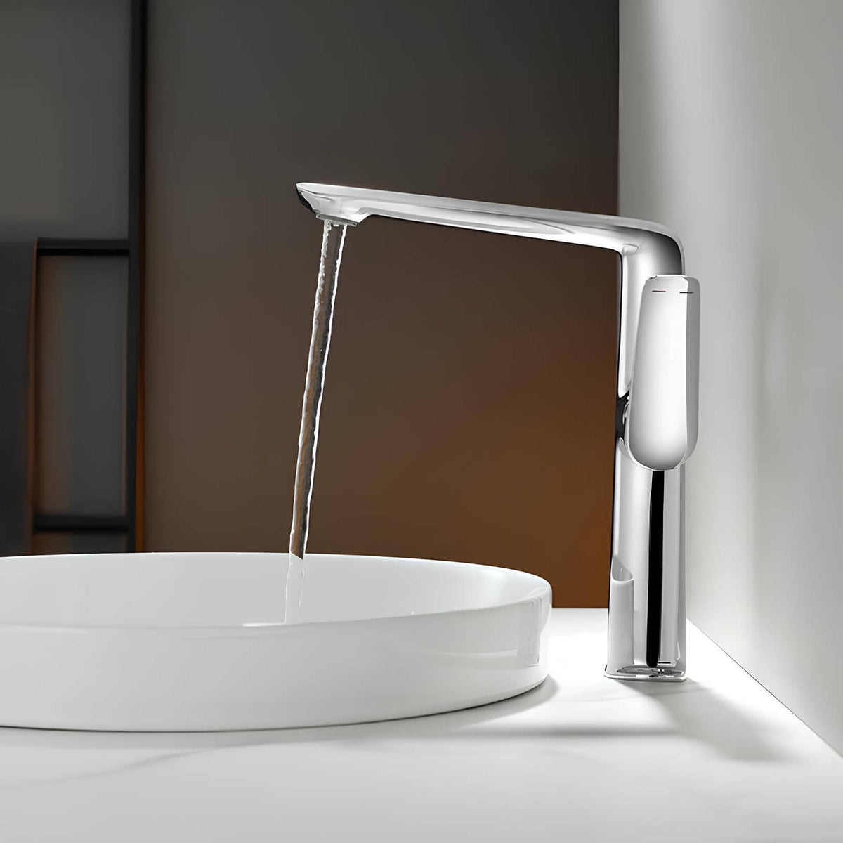 Robinet lavabo haut – mitigeur design à bec allongé  Le Mitigeur