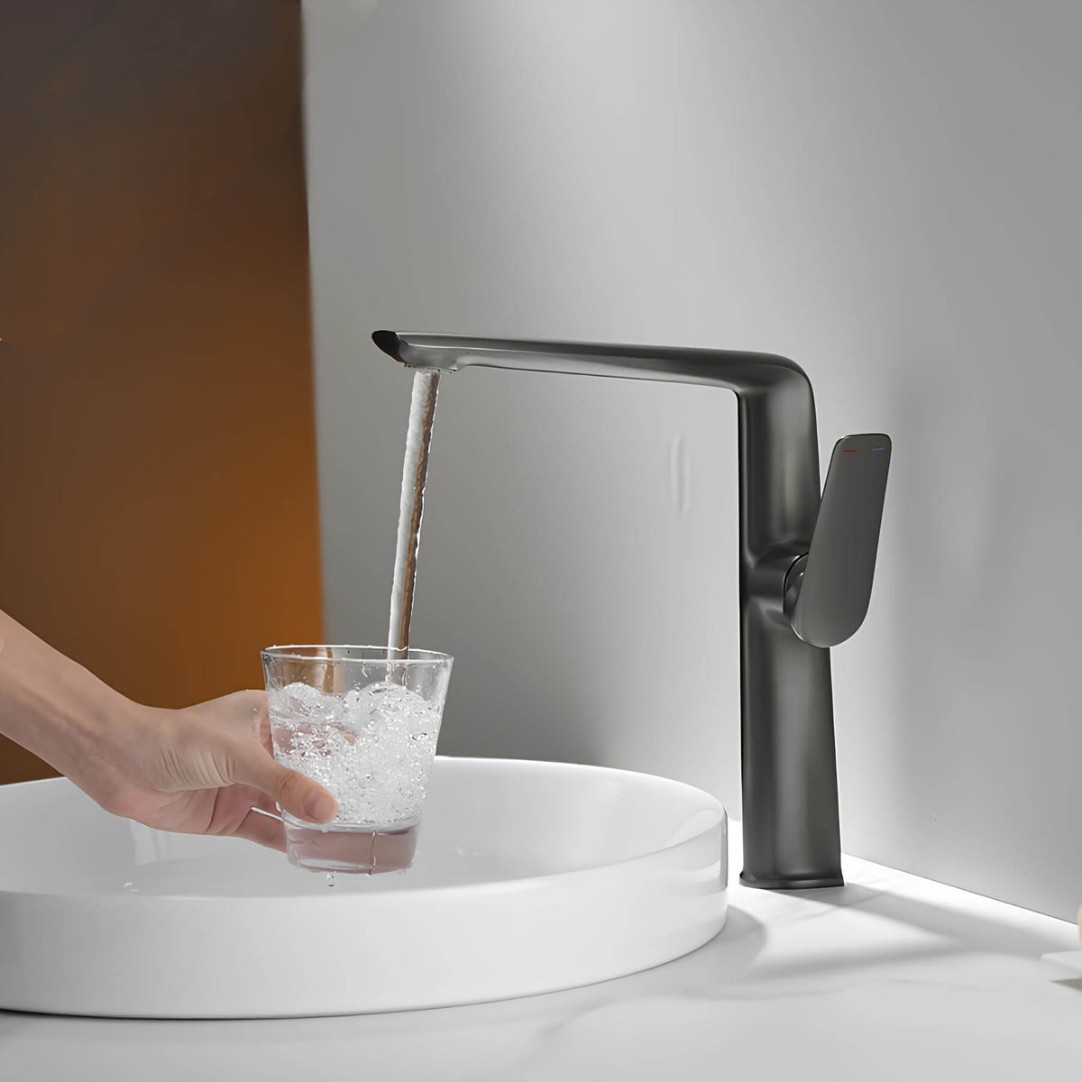 Robinet lavabo haut – mitigeur design à bec allongé  Le Mitigeur