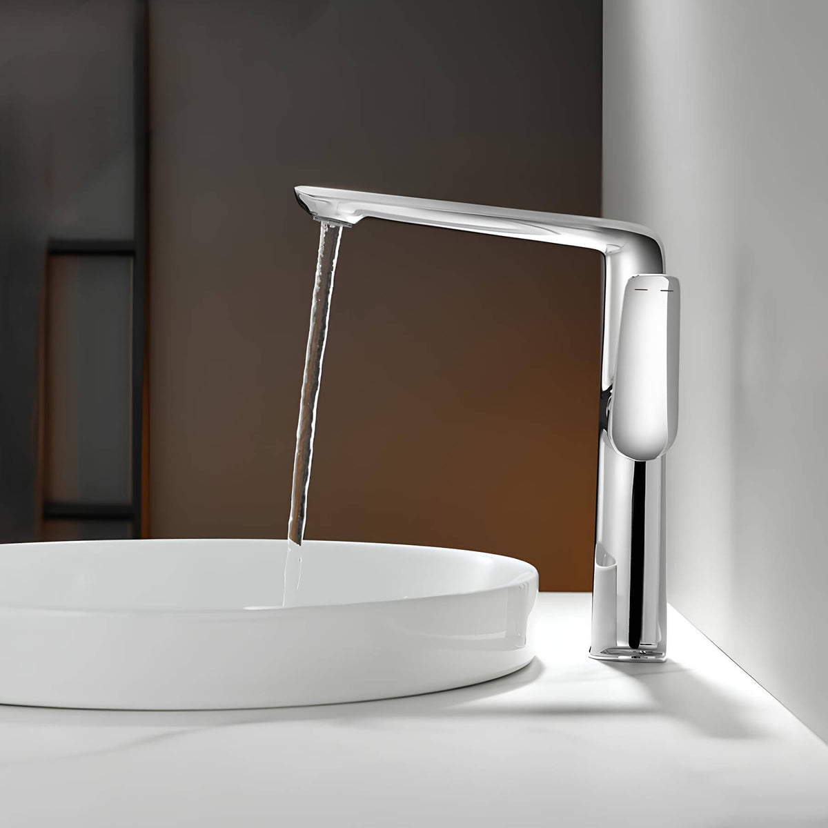 Robinet lavabo haut – mitigeur design à bec allongé  Le Mitigeur