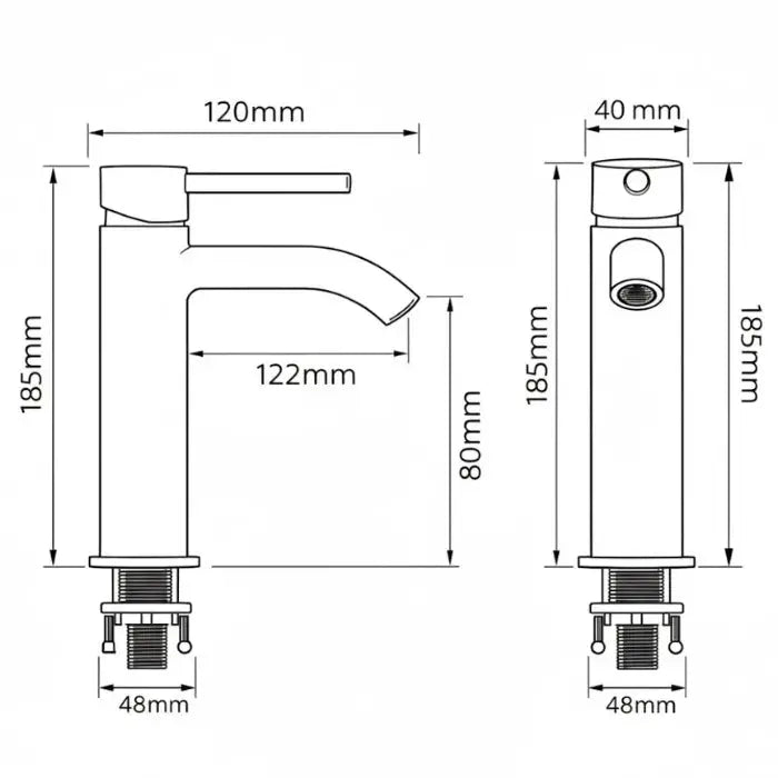 Robinet lavabo en inox brossé Ma boutique