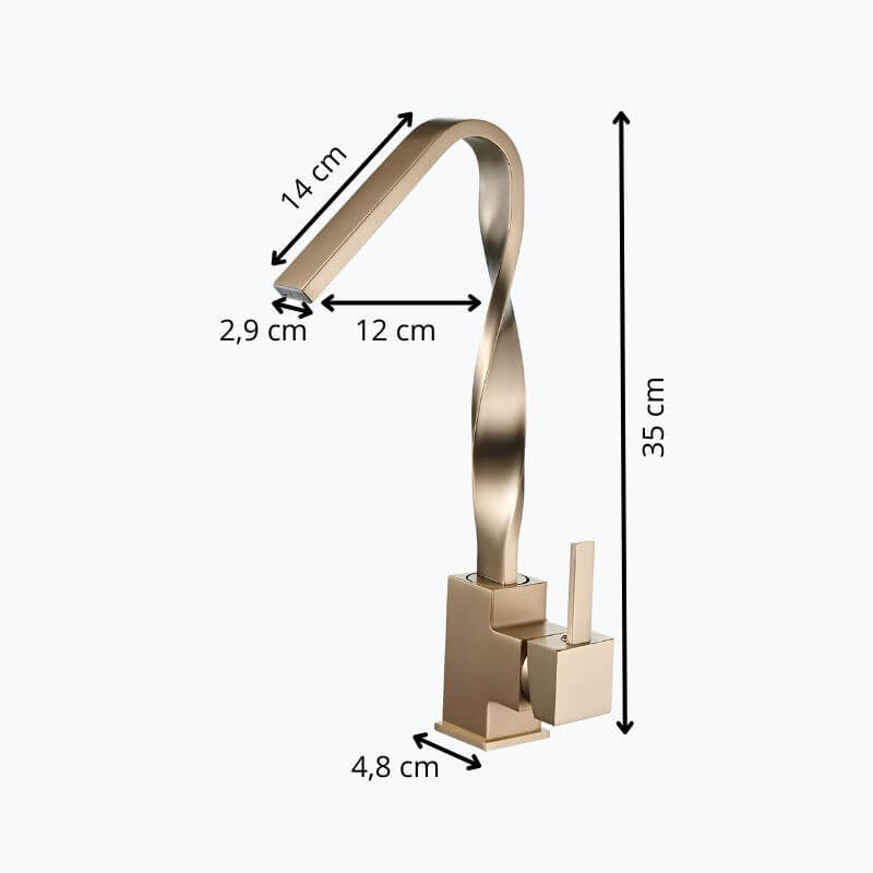 Robinet lavabo mitigeur en laiton – bec rotatif 360°, design contemporain  Le Mitigeur