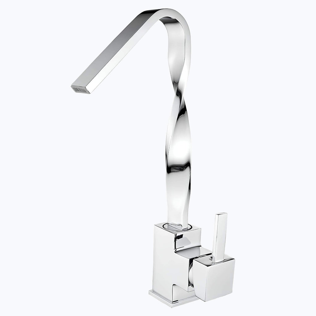 Robinet lavabo mitigeur en laiton – bec rotatif 360°, design contemporain  Le Mitigeur