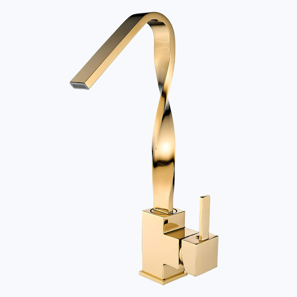 Robinet lavabo mitigeur en laiton – bec rotatif 360°, design contemporain  Le Mitigeur