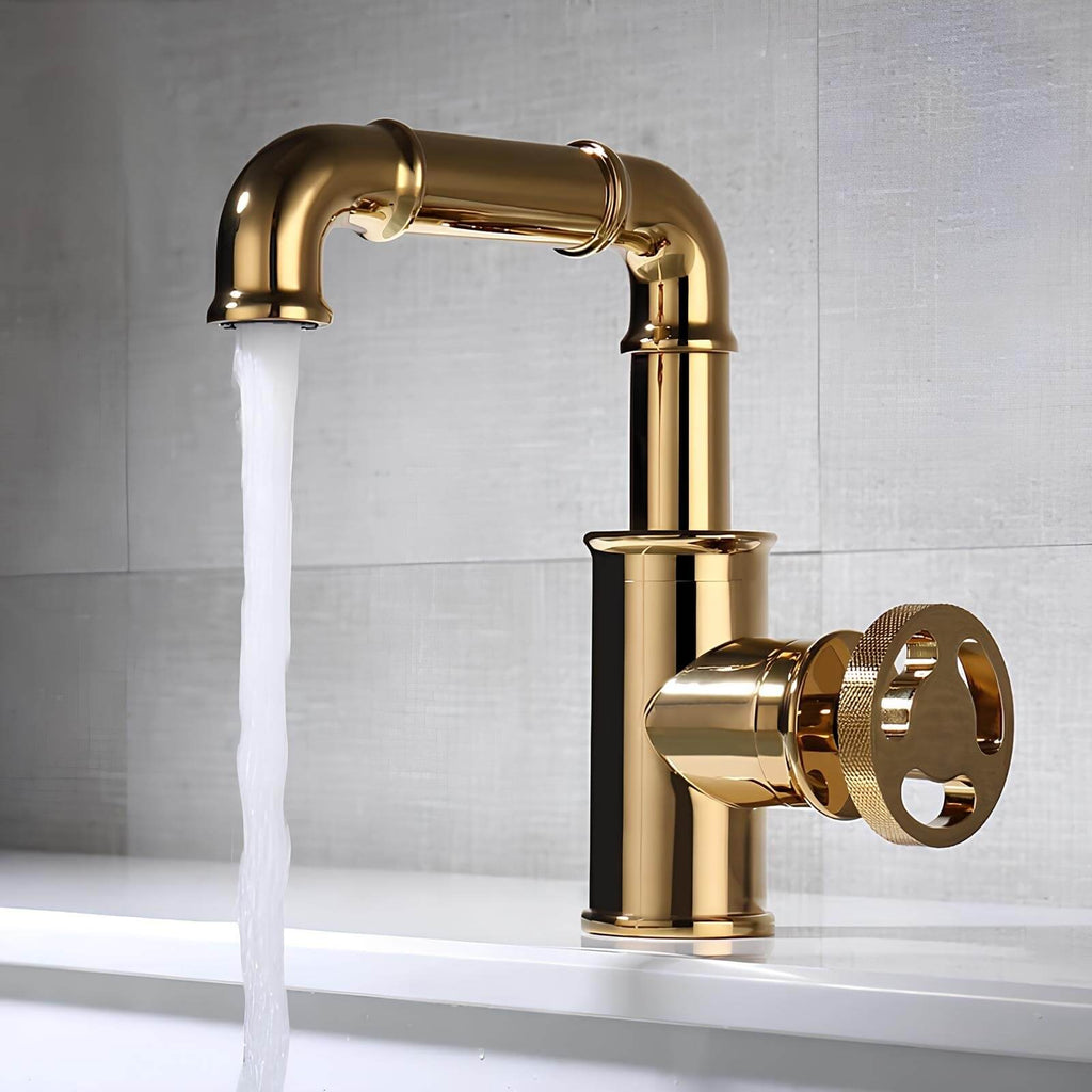 Robinet lavabo mitigeur en laiton - Style industriel  Le Mitigeur