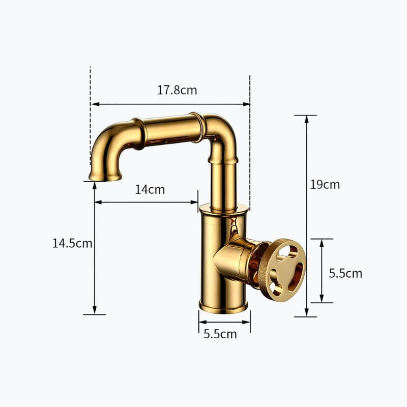 Robinet lavabo mitigeur en laiton - Style industriel  Le Mitigeur