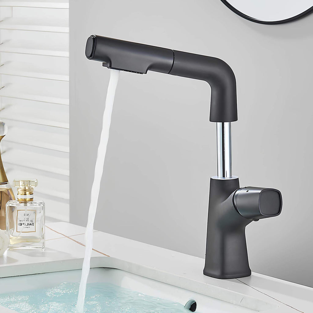 Robinet lavabo orientable avec douchette  Le Mitigeur