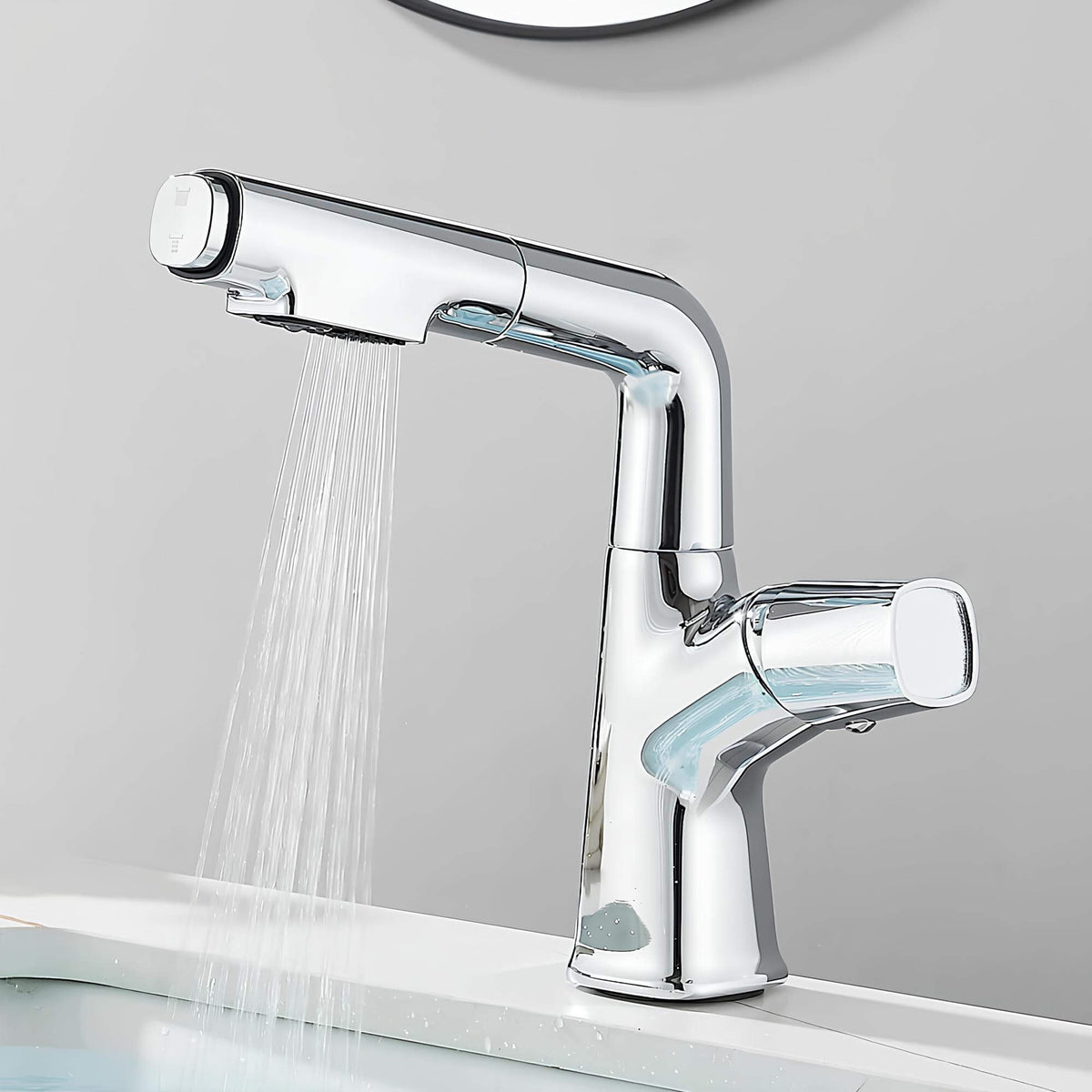 Robinet lavabo orientable avec douchette  Le Mitigeur