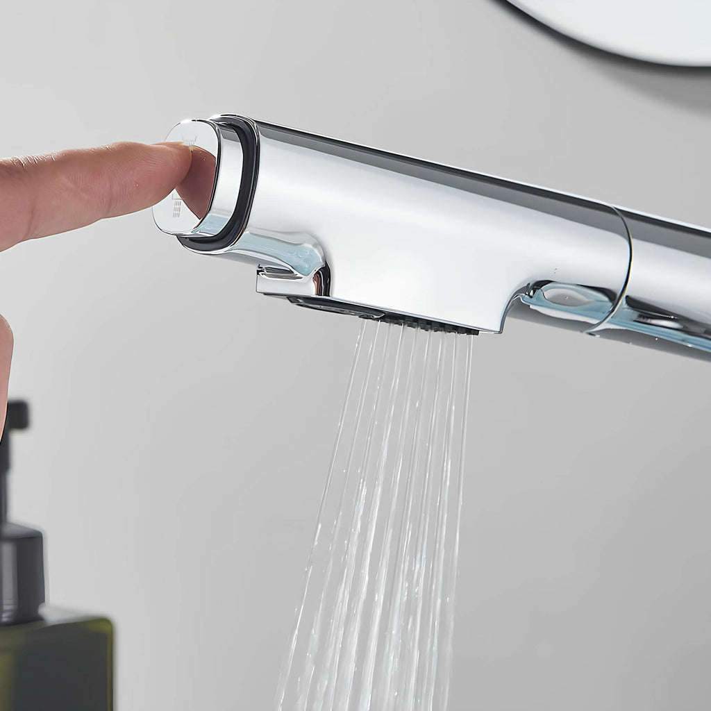 Robinet lavabo orientable avec douchette  Le Mitigeur