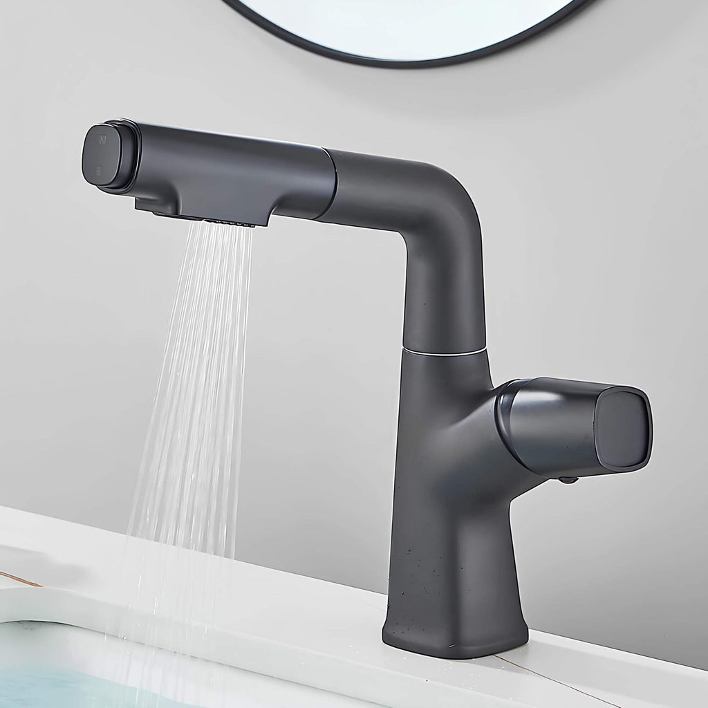 Robinet lavabo orientable avec douchette  Le Mitigeur