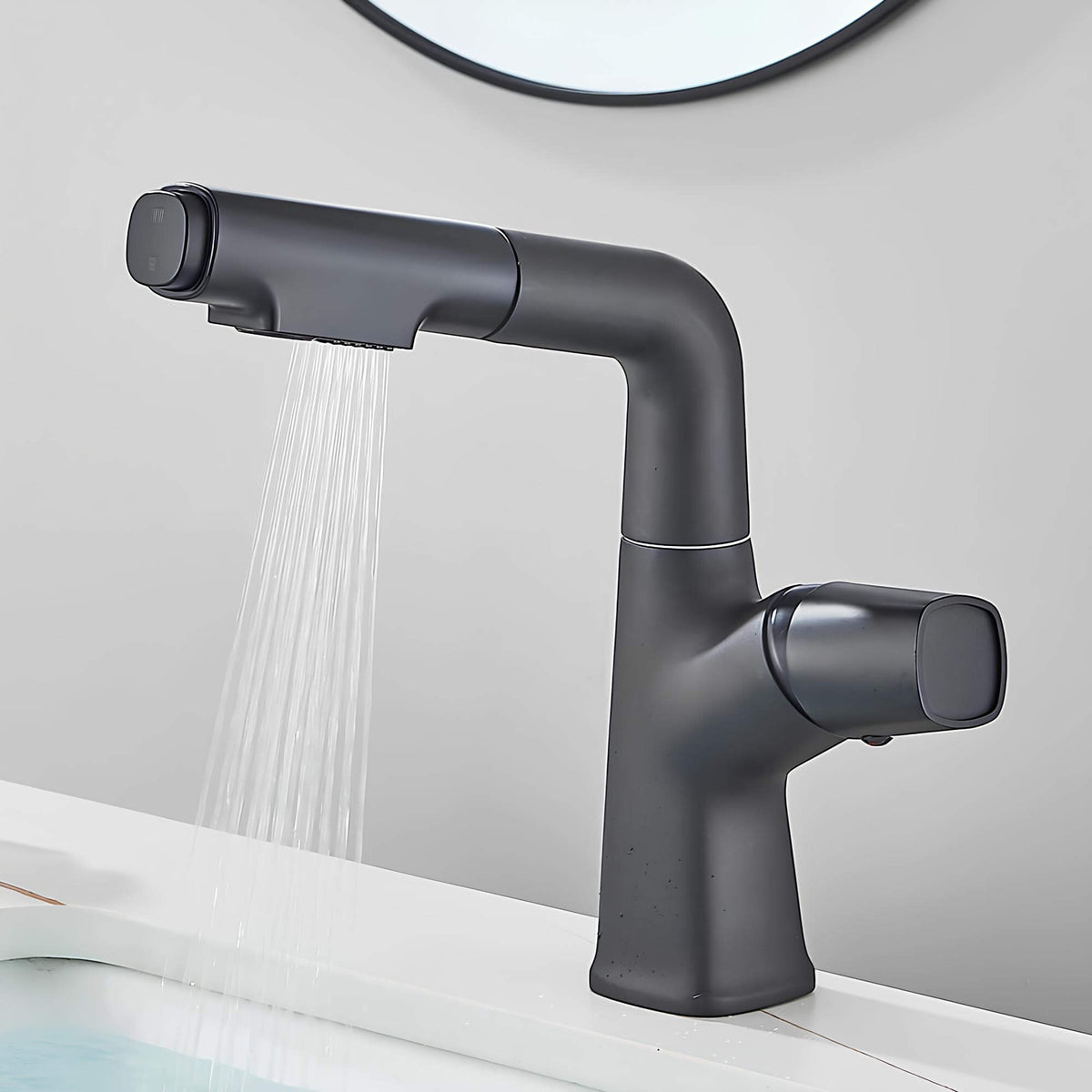 Robinet lavabo orientable avec douchette  Le Mitigeur