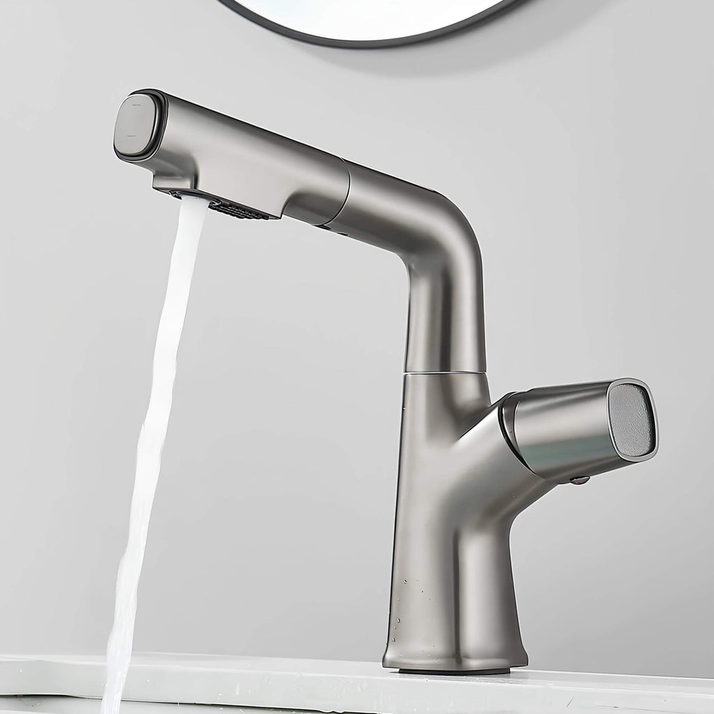 Robinet lavabo orientable avec douchette  Le Mitigeur