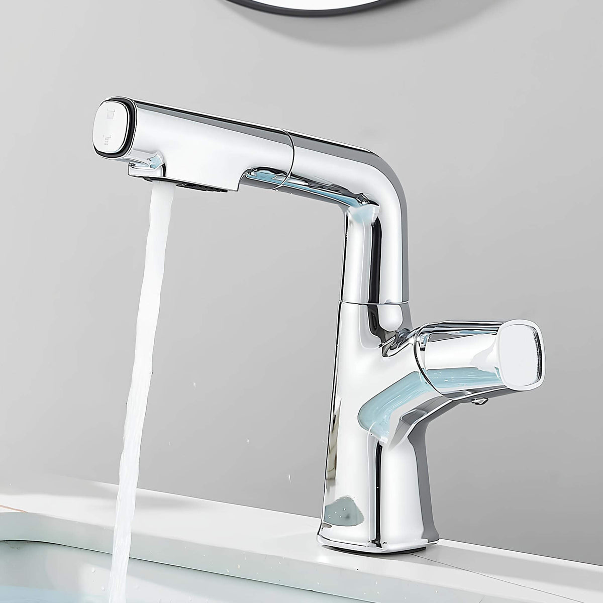 Robinet lavabo orientable avec douchette  Le Mitigeur