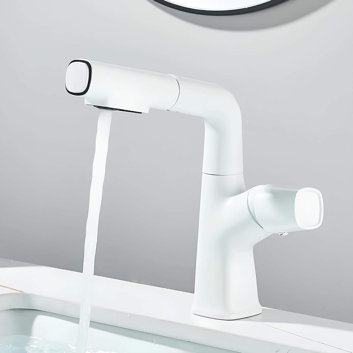 Robinet lavabo orientable avec douchette  Le Mitigeur