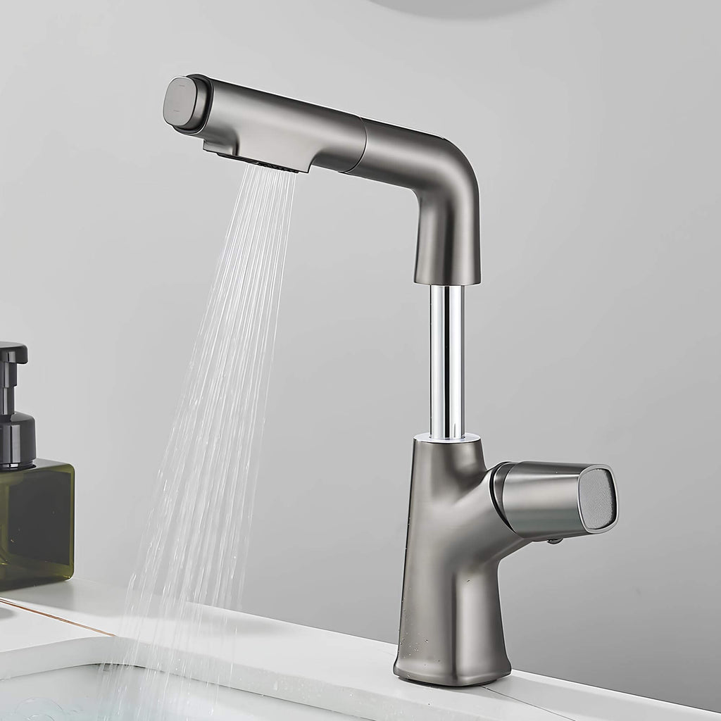 Robinet lavabo orientable avec douchette  Le Mitigeur