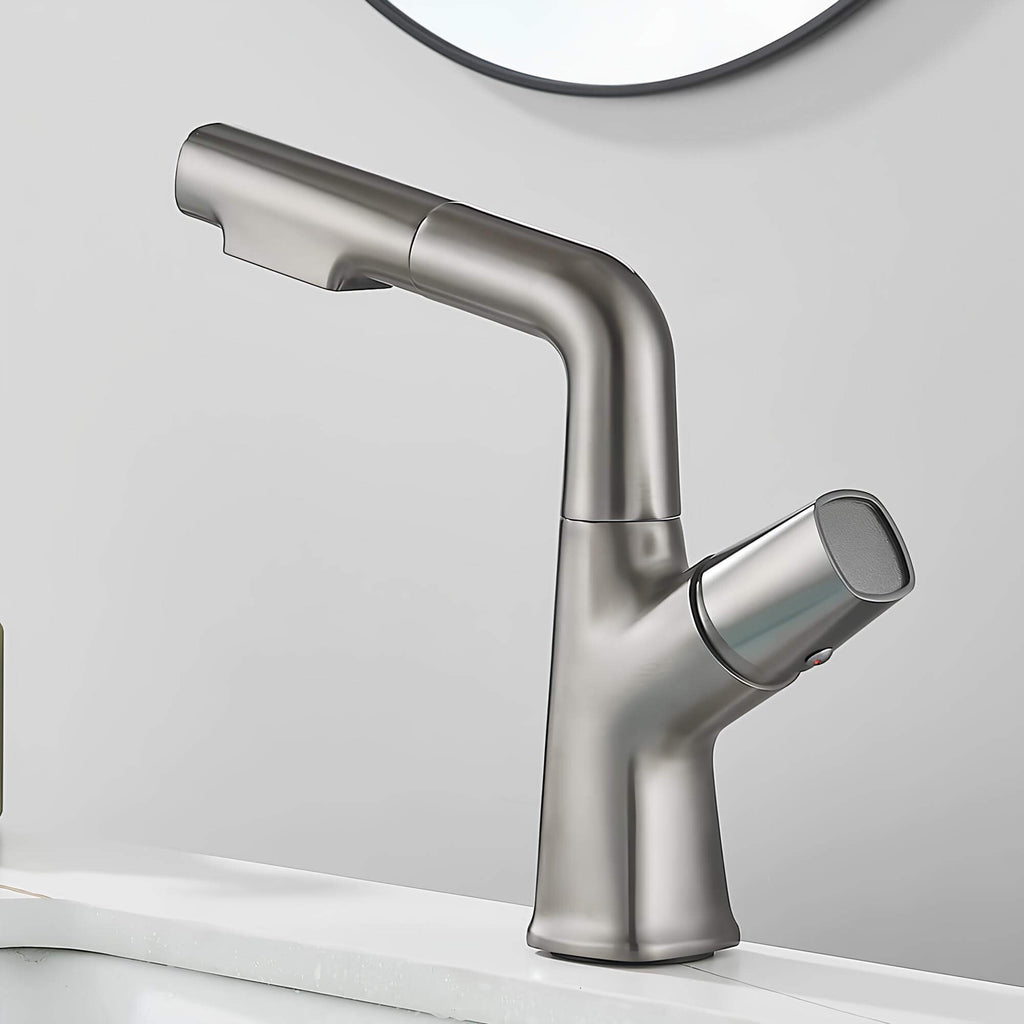Robinet lavabo orientable avec douchette  Le Mitigeur