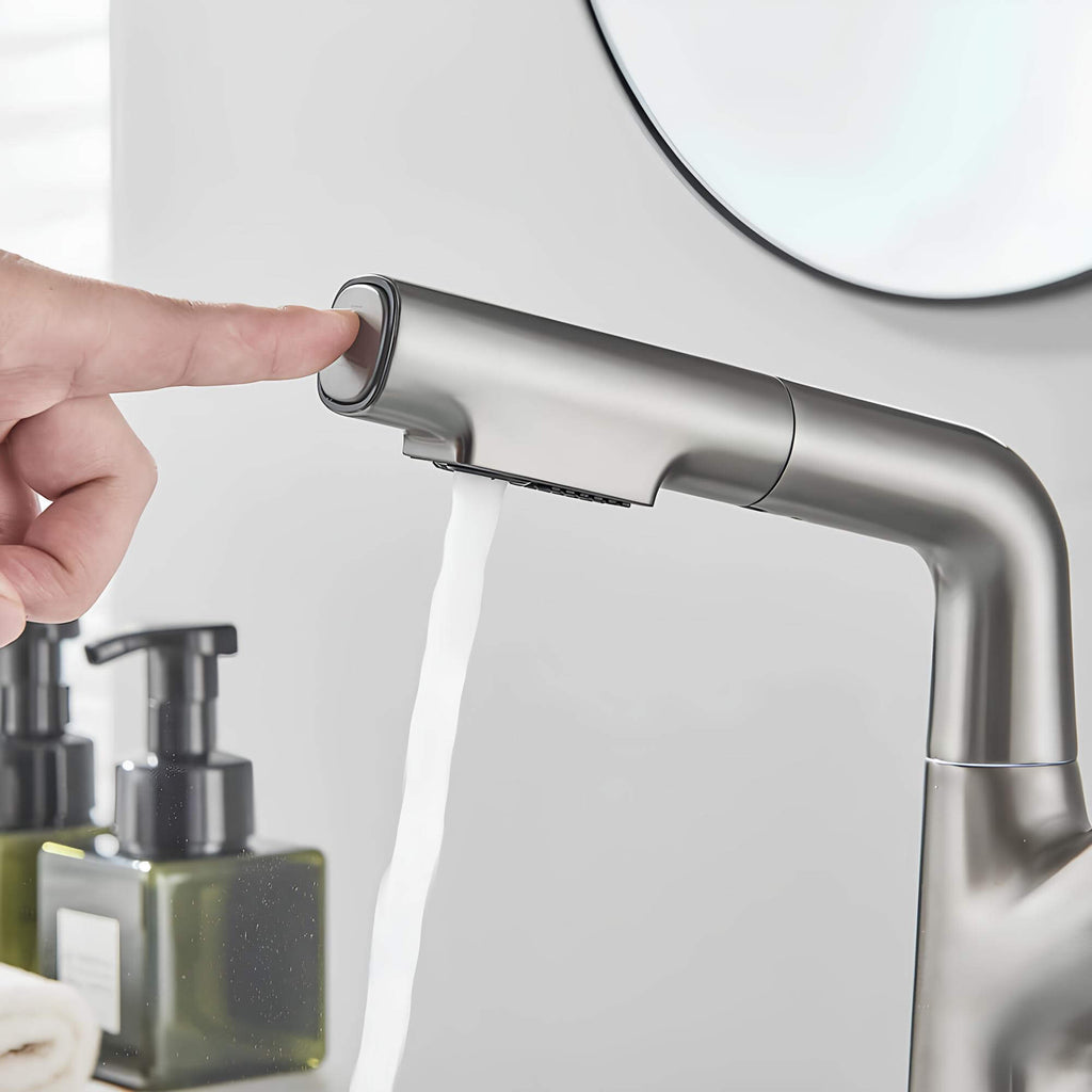 Robinet lavabo orientable avec douchette  Le Mitigeur