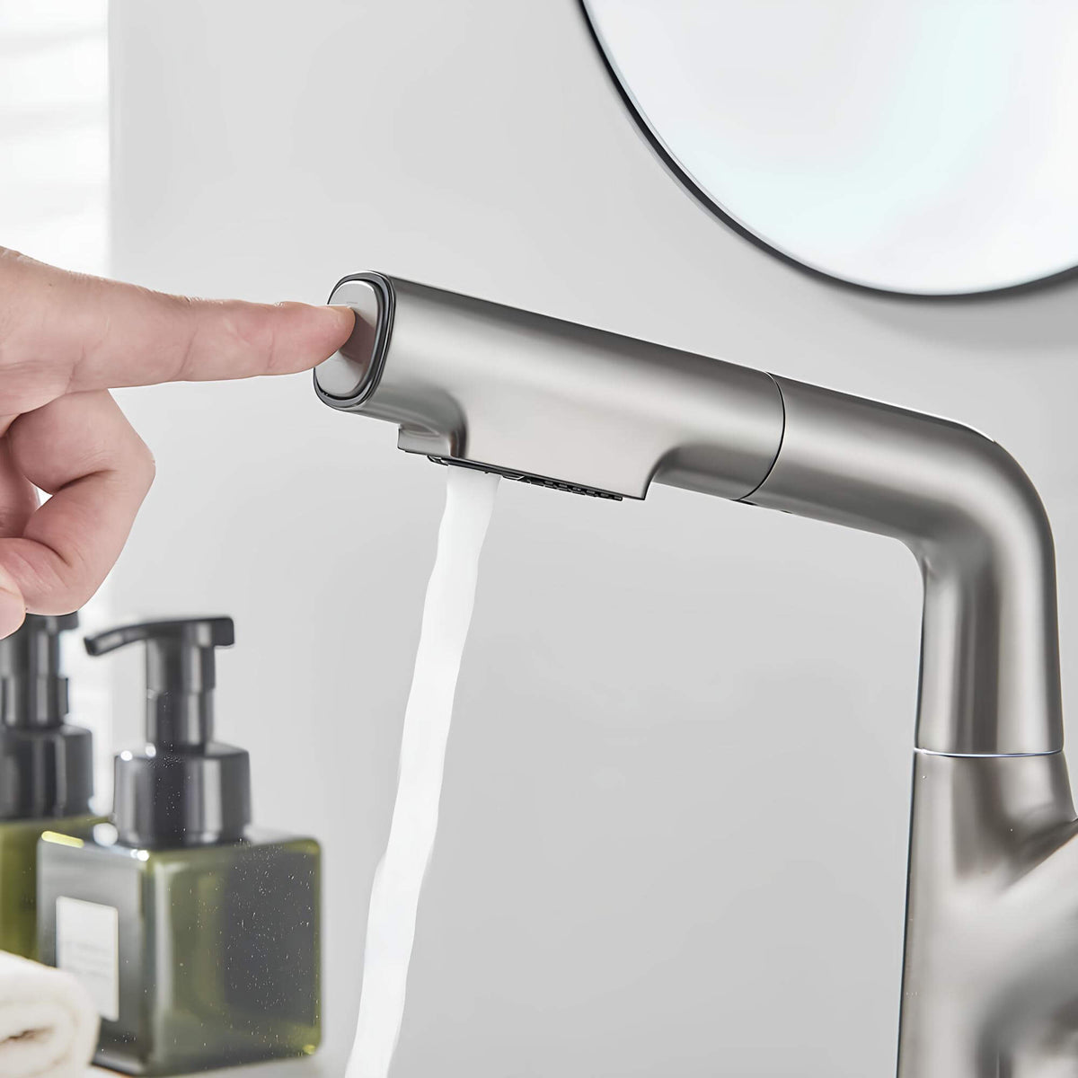 Robinet lavabo orientable avec douchette  Le Mitigeur