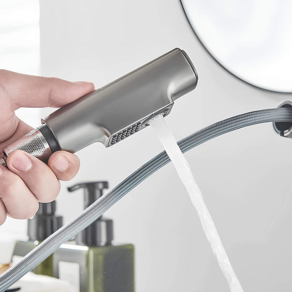 Robinet lavabo orientable avec douchette  Le Mitigeur