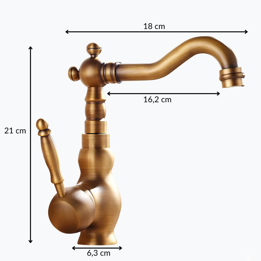 Robinet vasque rotatif en laiton style antique  Le Mitigeur