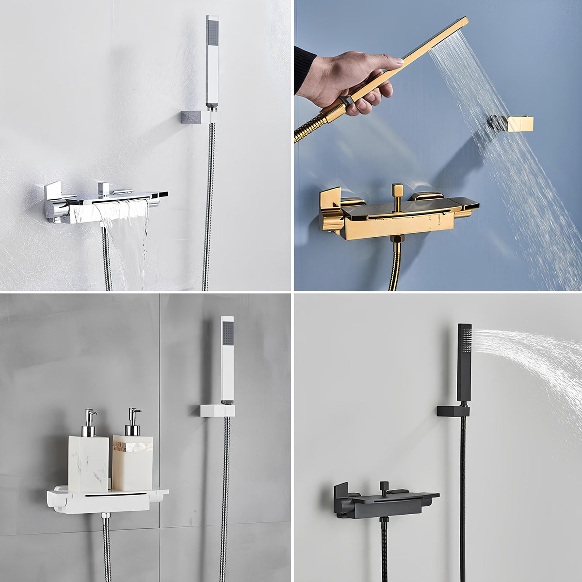 Robinet mitigeur baignoire mural –  Cascade & douchette  Le Mitigeur