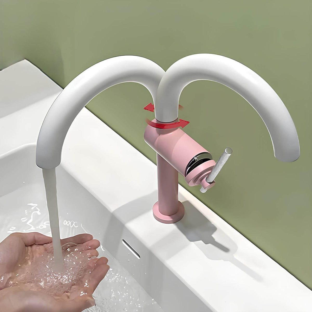 Robinet mitigeur en laiton – bec rotatif 360°, design moderne  Le Mitigeur